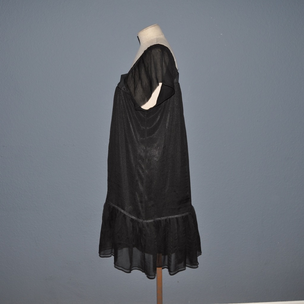 MOM2MOM Black Chiffon Tunic Maternity Dress [F3] - Picture 3 of 6